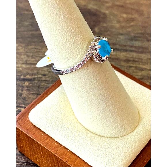 Bomb Party RBP2564 PoseidonsJewelsBringback Natural Fusion LightBlue Quartz Sz7 - Picture 4 of 5